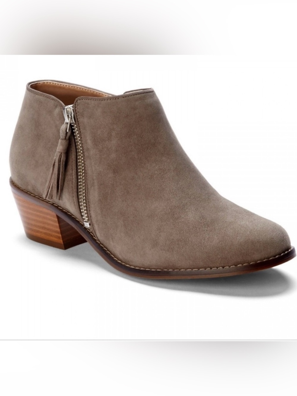 Vionic Serena Suede Ankle Boot Booties In Taupe Women’s 9.5 - Picture 1 of 11